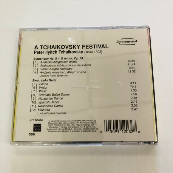 A Tchaikovsky Festival CD Symphony No. 5 In E Minor Op. 64 Swan Lake Suite - Picture 2 of 2